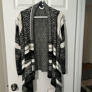 Black and white cardigan sweater